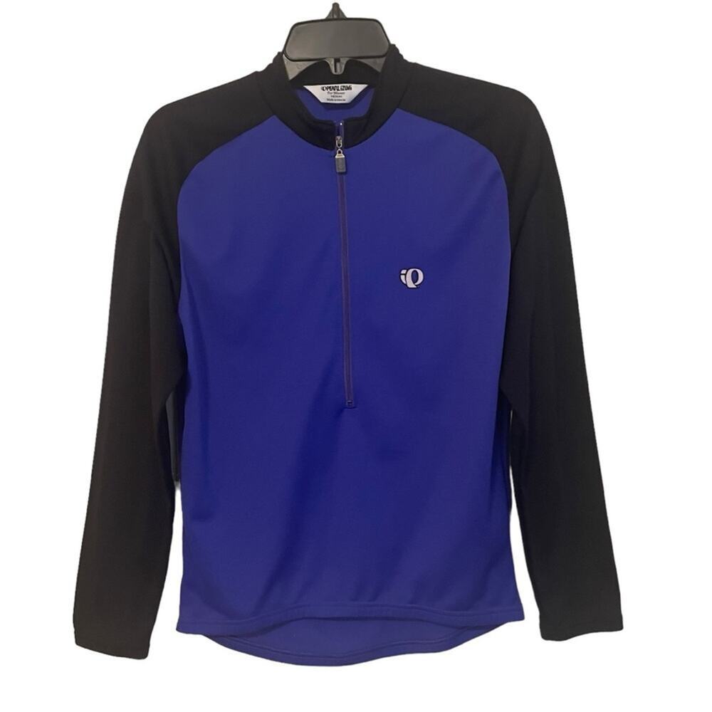 Pearl iZumi Purple Black Long Sleeve 1/2 Zip‎ Long Sleeve Top Medium